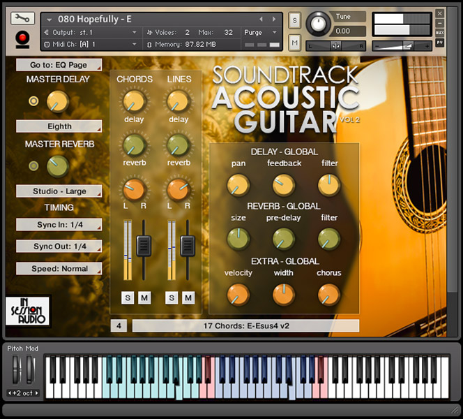 Soundtrack Acoustic Guitar Vol 2 - Nylon String Edition - Kontakt User Interface