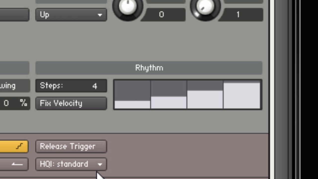 Change the number of steps on Kontakt’s arpeggiator.