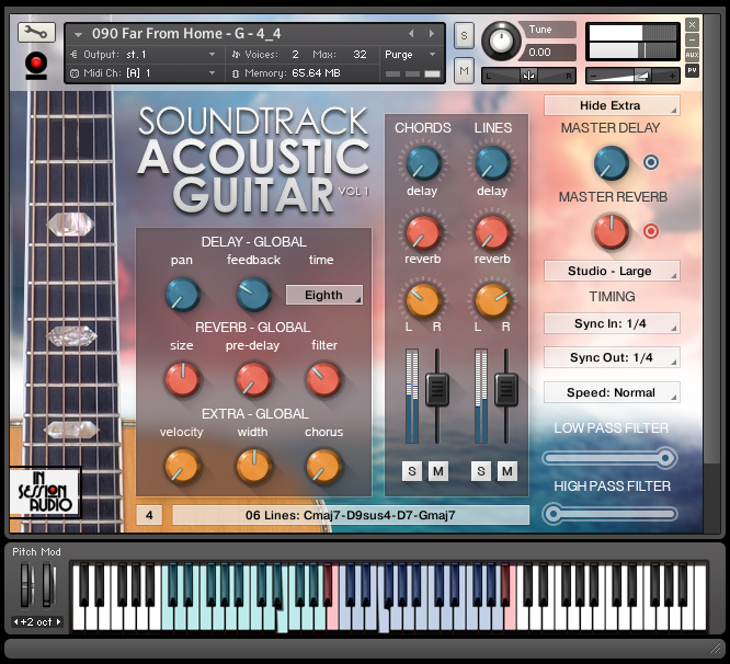 Soundtrack Acoustic Guitar Vol 1 - Kontakt User Interface