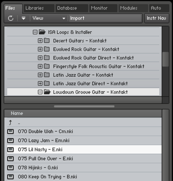 Kontakt Load Window