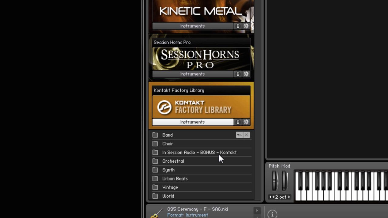 what is in kontakt factory library