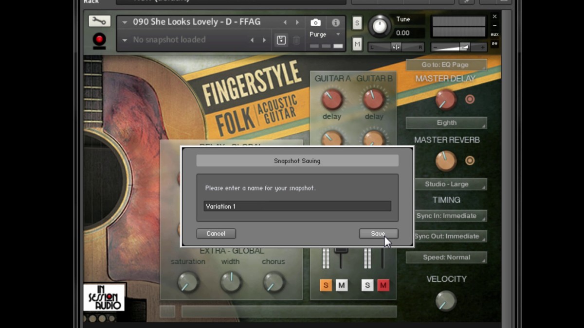 Use Kontakt's Snapshots Feature to Undo & Save Variations