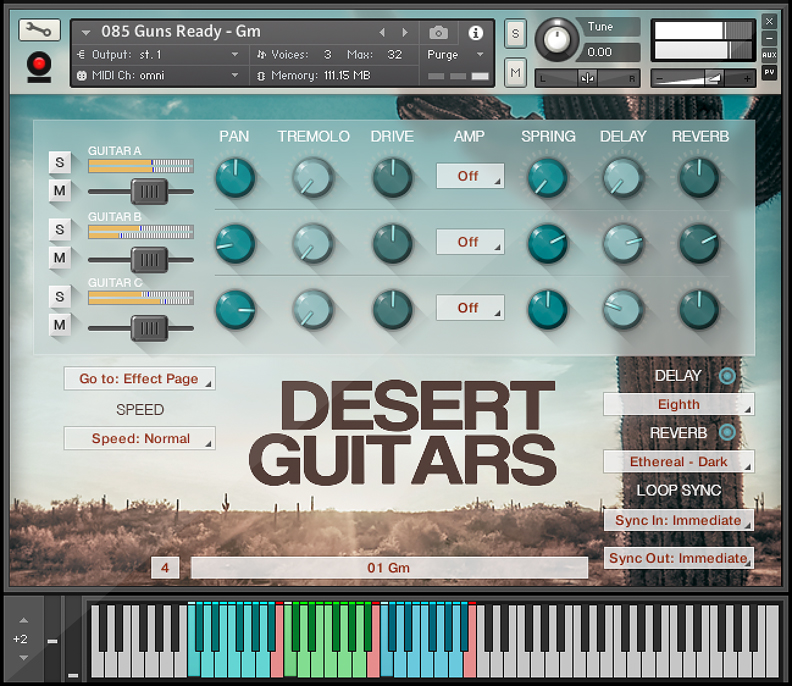 Desert Guitars - Kontakt User Interface 1