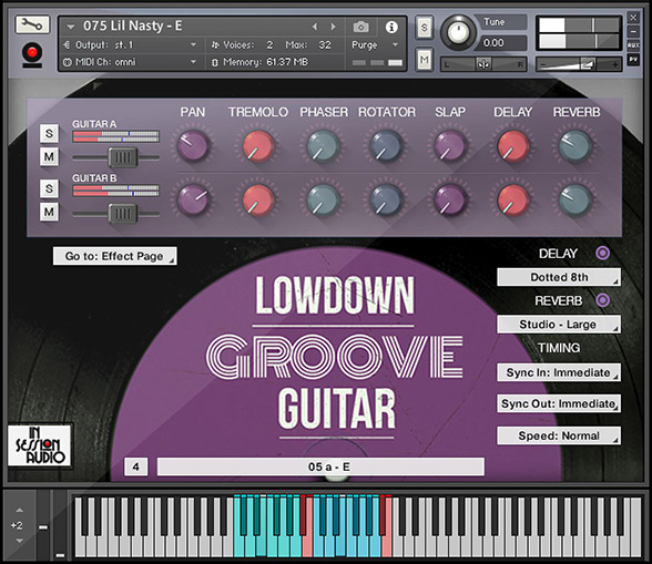 Lowdown Groove Guitar - Kontakt Interface 1