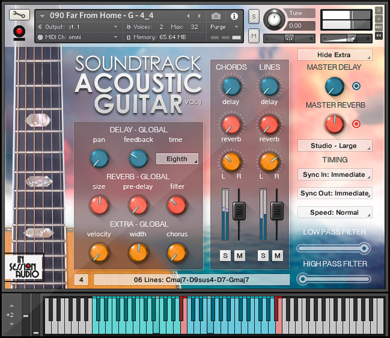 Soundtrack Acoustic Guitar Vol 1 - Kontakt User Interface